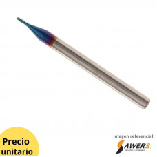 Fresa de corte espiral ballnose HRC63 R0.5 4D*50L*2T