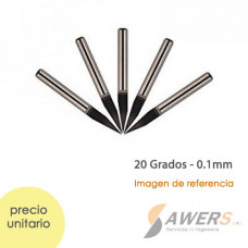 Fresa de grabado carburo 20grados 0.1mm