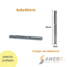 Fresa de Grabado punta Plana 4x6x40mm