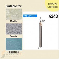 Fresa de grabado sinterizada V-SHAPE 30/60/90grados 6mm