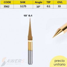 Fresa de Grabado TiAIN 10grados 0.1mm
