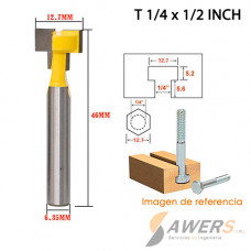 Fresa Para Router con Forma en T 1/4*1/2 inch