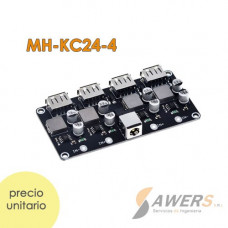 Fuente DC 9V-32V a salida Buck QC3.0 USB 5V 3A 4CH