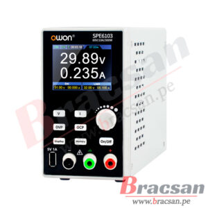 FUENTE DE ALIMENTACIÓN DE LABORATORIO REGULABLE 60V 10A 300W 1 CANAL OWON SPE6103