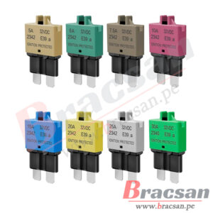FUSIBLE RESETEABLE AUTOMOTRIZ TAMAÑO ESTANDAR TIPO UÑA ATO-5A 6A 7.5A 10A 15A 20A 25A 30A