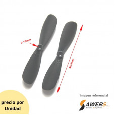 Helice 46.5mm eje 0.75mm (par)