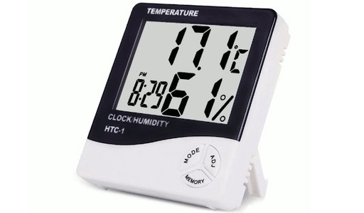 HTC-1 Higrometro y Termometro Ambiental, Medidor de Temperatura y Humedad