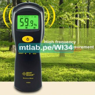 Instrumento de medición de humedad en la madera: AS981, higrómetro digital con retroiluminación, sensor de medición por frecuencia, compensación por temperatura, apagado automático.