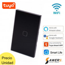 Interruptor Smart Touch WiFi 3CH Negro