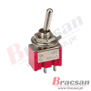 INTERRUPTOR SWITCH CODILLO CON PALANCA 2 PINES ON-OFF 6A 125VAC MTS-101