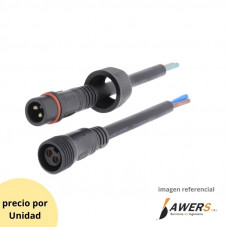 IP65 Aohua Moldeada Cable resistente al agua de 2 polos conector M14
