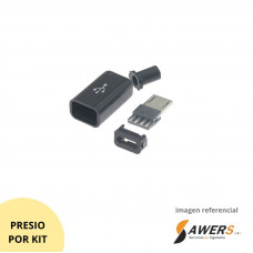 Kit Conector MicroUSB (Macho)