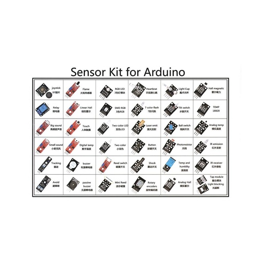 Kit de 37 en 1 Sensores para Arduino (HW-A017)