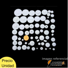 Kit de accesorios de engranajes de plástico de 60 piezas