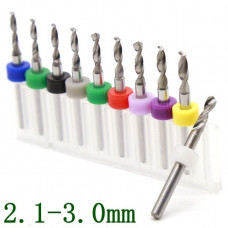 Kit De Fresas CNC Para Perforacion 2.1 a 3mm