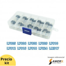Kit de reguladores 7805/7806/7812/7824/LM317 50pcs