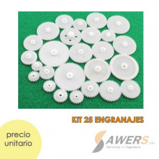 Kit educativo de 25 Piezas de engranajes