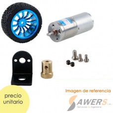 Kit Motor JGA25-370 + Rueda + Soporte 280RPM 12V