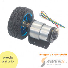 Kit Motorreductor + Rueda + Soporte + Encoder 330RPM 12V