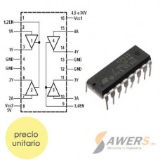 L293D Puente H 0.6A 12V 4CH