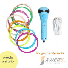 Lapiz 3D Creality Filamento PCL con bateria recargable