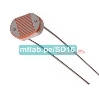 LDR, sensor detector de intensidad de luz, 7 mm, 300K en oscuridad