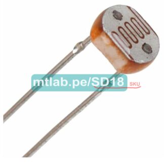 LDR, sensor detector de intensidad de luz, 12 mm, 10K en oscuridad