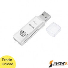 Lector de tarjetas USB2.0 SD/TF 480Mbps Adaptador
