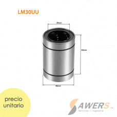 LM30UU Rodamiento Lineal 30x45x64mm