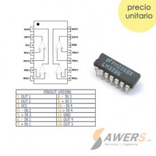 LM339 Comparador Cuadruple de Fuente Unica OPAM DIP-14