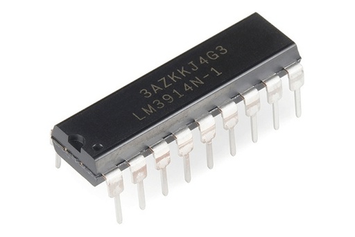 LM3914N-1 Driver de LEDs Barra/Punto. Vu Metro de 10 LEDs DIP-18