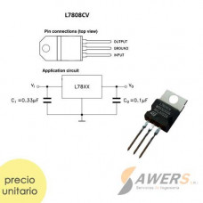 LM7808 Regulador De Voltaje 8V-1A
