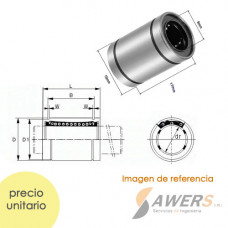 LMS8UU rodamiento lineal 8x15x17mm