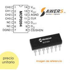 MCP3204 Conversor ADC 12Bit 4CH