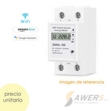 Medidor de Potencia 220VAC-60A Tuya Smart Wifi