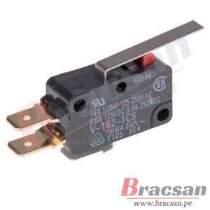 Micro switch final de carrera de palanca LARGA y rodillo 250VAC – 16A