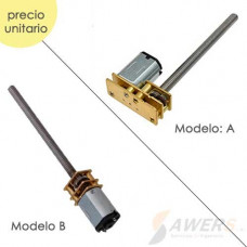 Micromotor N20 6V con eje M4x55mm 100RPM Con tuerca
