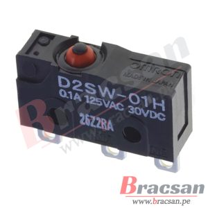 MICROSWITCH 0.1A 125V SPDT 3 PINES SIN PALANCA OMRON D2SW-01H