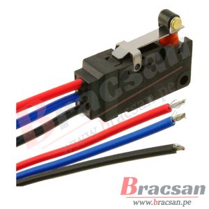 MICROSWITCH CON CABLE 5A 250V SPDT PALANCA CON RUEDA OMRON D2VW-5L2A-1M
