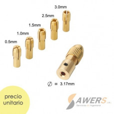 Mini abrazadera Kit de 5pcs collet 1.0 - 3.0mm