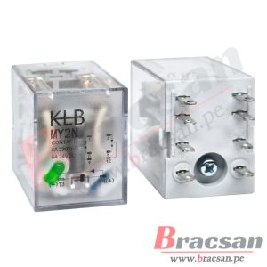MINI RELAY DE 12VDC 5A 220VAC 8 PINES MY2N KLB MY2D-12