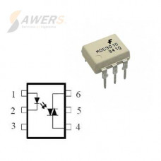 MOC3010 Controlador de Triac, Optoacoplador de 6 Pines DIP 250V Random-Phase