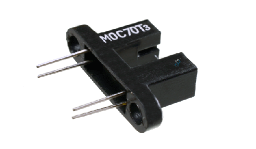 MOC70T3 Optoacoplador, Foto Interruptor, Sensor Optico Tipo Ranura, 6.0 mm Separacion