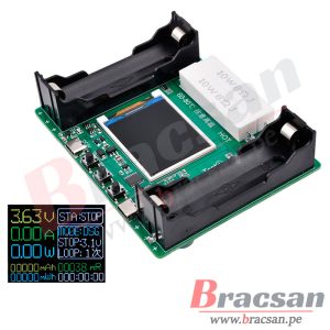 MODULO PROBADOR DE CAPACIDAD DE BATERIA DE LITIO 18650 CON PUERTOS TIPO C HX-18650C