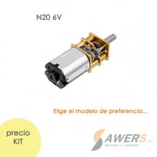 Motor DC TT 6V/200RPM eje doble de metal