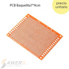 PCB Perforada doble cara 7x9cm (fibra de vidrio)