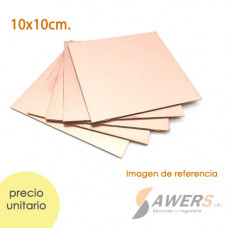 PCB Virgen 10*10cm 1layer (Fibra de vidrio)