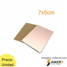 PCB Virgen 5*7cm 1layer (fibra de vidrio)