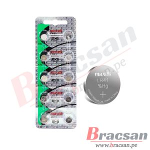PILA DE BOTON ALCALINA 1.5V 23mAh MAXELL LR41