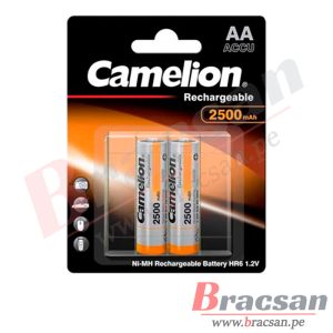PILAS RECARGABLES TIPO AA 2500 mAh CAMELION NH-AA2500BP2